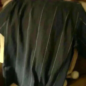 Men’s Haggar short sleeve button down blue with white stripes shirt sz2x (NWT).